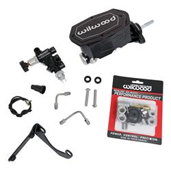 Wilwood Aluminum Tandem Compact Master Cylinder Kits for 1964-1972 MUSTANG - 261-15663-BK