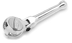 Performance Tool Quick-Release Flex-Head Round Stubby 3/8 in. Ratchets W38115
