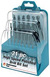Performance Tool 21-Piece Drill Bit Sets