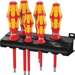 Wera Tools Kraftform Plus 160i/6 Insulated Professional Screwdriver Sets 05006145001