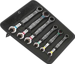 Wera Tools 6000/6002 Joker Ratcheting Combination and Open Ended Wrench Sets 05020022001