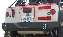 Warrior Products Heavy Duty Aluminum Tailgate Body Protectors for 2007-2017 WRANGLER, 2018 WRANGLER JK - 5923