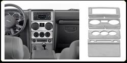 Warrior Products Center Dash Panel Overlay Kits for 2007-2008 WRANGLER - 60401