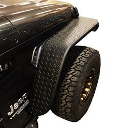 Warrior Products Front Diamond Plate Tube Fenders for 2018-2021 WRANGLER - 6314PC