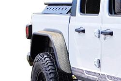 Warrior Products Diamond Plate Tube Fender Flares for 2020-2023 GLADIATOR - 7333