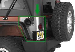 Warrior Products Rear Corner Guards for 2007-2017 WRANGLER, 2018 WRANGLER JK - 924APA