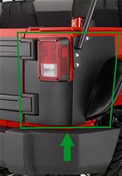 Warrior Products Rear Corner Guards for 2007-2017 WRANGLER, 2018 WRANGLER JK - S920A