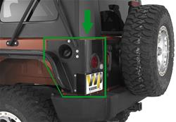 Warrior Products Rear Corner Guards for 2007-2017 WRANGLER, 2018 WRANGLER JK - S924A
