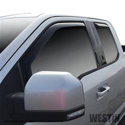 Westin In-Channel Wind Deflectors for 2017-2025 F-350 SUPER DUTY, F-250 SUPER DUTY, 2015-2025 F-150 - 72-37409