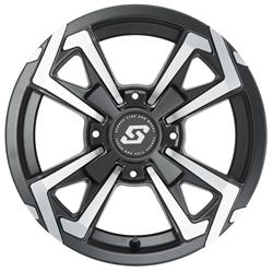 Sedona Tire and Wheel Riot Machined Satin Black Wheels 12x7