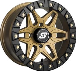 Sedona Tire and Wheel Split Six Satin Bronze Beadlock Wheels 15x6