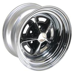 Wheel Vintiques 52 Series Oldsmobile SS1 Chrome with Black Powdercoated Slot Wheels 15x8