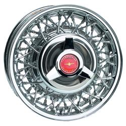 Wheel Vintiques 77 Series T-Bird Style Wire Chrome Wheels 15x5