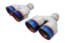 XForce  Round, Burnt 2.50 Inch Exhaust Tip ESMQB45TIPSB