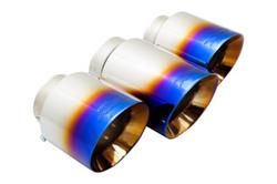 XForce  Round, Burnt 3 Inch Exhaust Tip ESHCR17BLUTIP