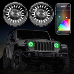 XK Glow XKchrome LED Switchback Headlight Kits for 2020-2022 GLADIATOR, 2018-2023 WRANGLER - XK-7IN-JP-KIT-JL-DM