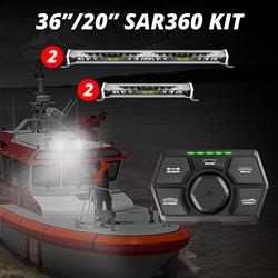XK Glow Light Bars, Light Pods and Fog Lights XK-SAR360-2211W