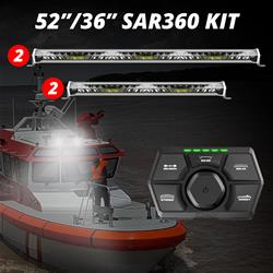 XK Glow Light Bars, Light Pods and Fog Lights XK-SAR360-3322W