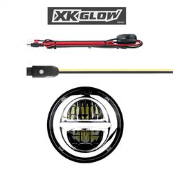 XK Glow XKchrome LED Motorcycle Headlight Kits XK-5IN-KIT-B