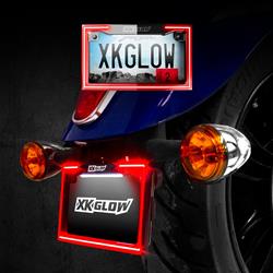 XK Glow Motorcycle LED License Plate Frames