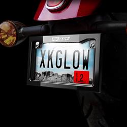 XK Glow Motorcycle LED License Plate Frames XK034019-B