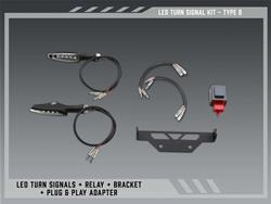 V2 Fender Eliminator LED Turn Signal Kits for 2022-2024 NAVI 110, 2022-2025 NVA110B NAVI - 075BG-STD-B-K