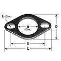 AP 2-Bolt 2.125 Inch Exhaust Flange 9154S