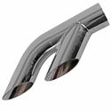 AP Exhaust Xlerator  Round/Turndown, Chrome 2.25 Inch Exhaust Tip XDT214