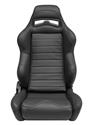 Corbeau LG1 Racing Black Leather Seat L25501PR
