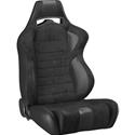 Corbeau LG1 Wide Racing Black Suede Seat S25501WPR