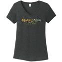 Jeep Atomic Grille Ladies V-Neck T-Shirts