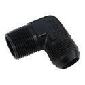 16AN 90° to 1/" NPT Russell AN Fitting 660910; AN to NPT Adapter Blue Anodized