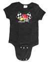 Mr. Horsepower Black Checkered Flag Romper