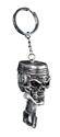 piston art skull keychain