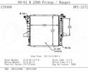 OSC Automotive Radiators for 1998-2001 B2500, RANGER - 2172