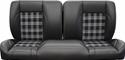TMI Pro-Classic Sport Series Split-Back Charcoal Black Vinyl Bench Seat 47-9701-6525-3412-WS