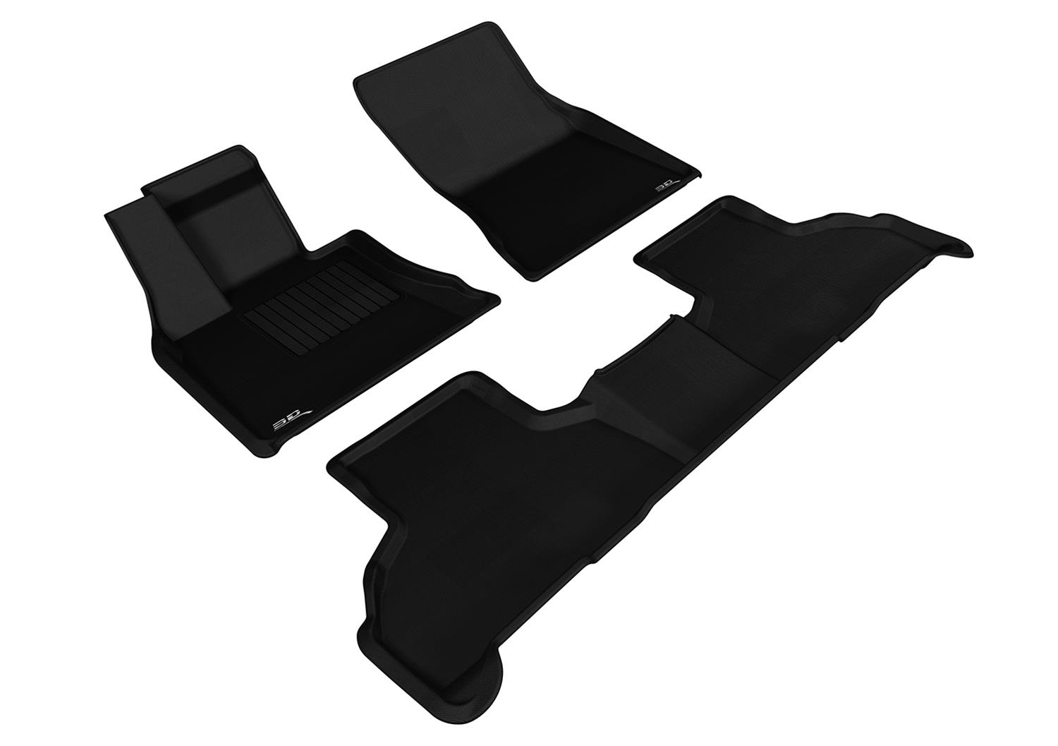 3D Maxpider All 2 Row Custom Fit Floor Mat For Select Bmw X5 (F15) Models - Kagu Rubber (Black) (842132083274)