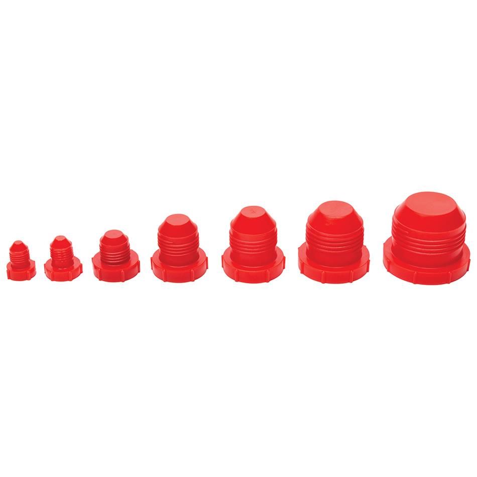 Allstar ALL50810 Red Plastic Fitting Plug Kit for 3AN to 16AN