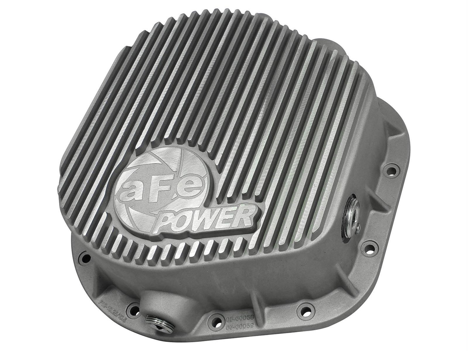 aFe Street Series 12 Bolt Ford 10.25/10.5 Inch Differential Cover 46-70020 Cover, Aluminum, Natural, Ribbed, Ford, 10.25 in./10.50 in. Ring Gear, 12-Bolt Cover, Each thumbnail 2