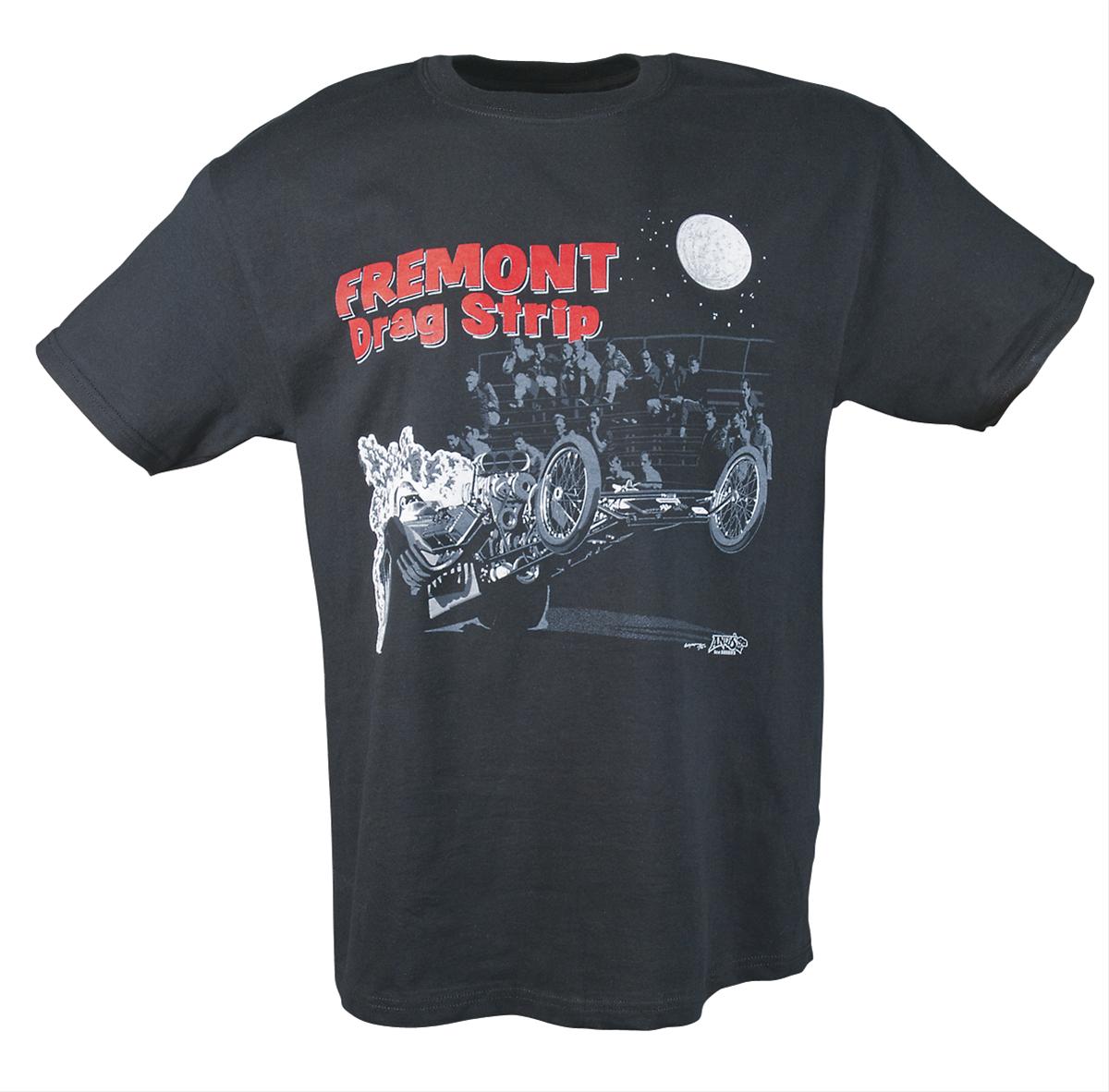Andy's T's T-Shirt Cotton Fremont Drag Strip Black Large Each 9213L | eBay