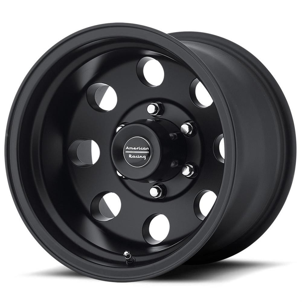 American Racing AR172 Baja Black Wheels 15x8 Wheel, Baja, Aluminum, Matte Black, 15 in. x 8 in., 6 x 4.50 in. Bolt Circle, 5.250 in. Backspace