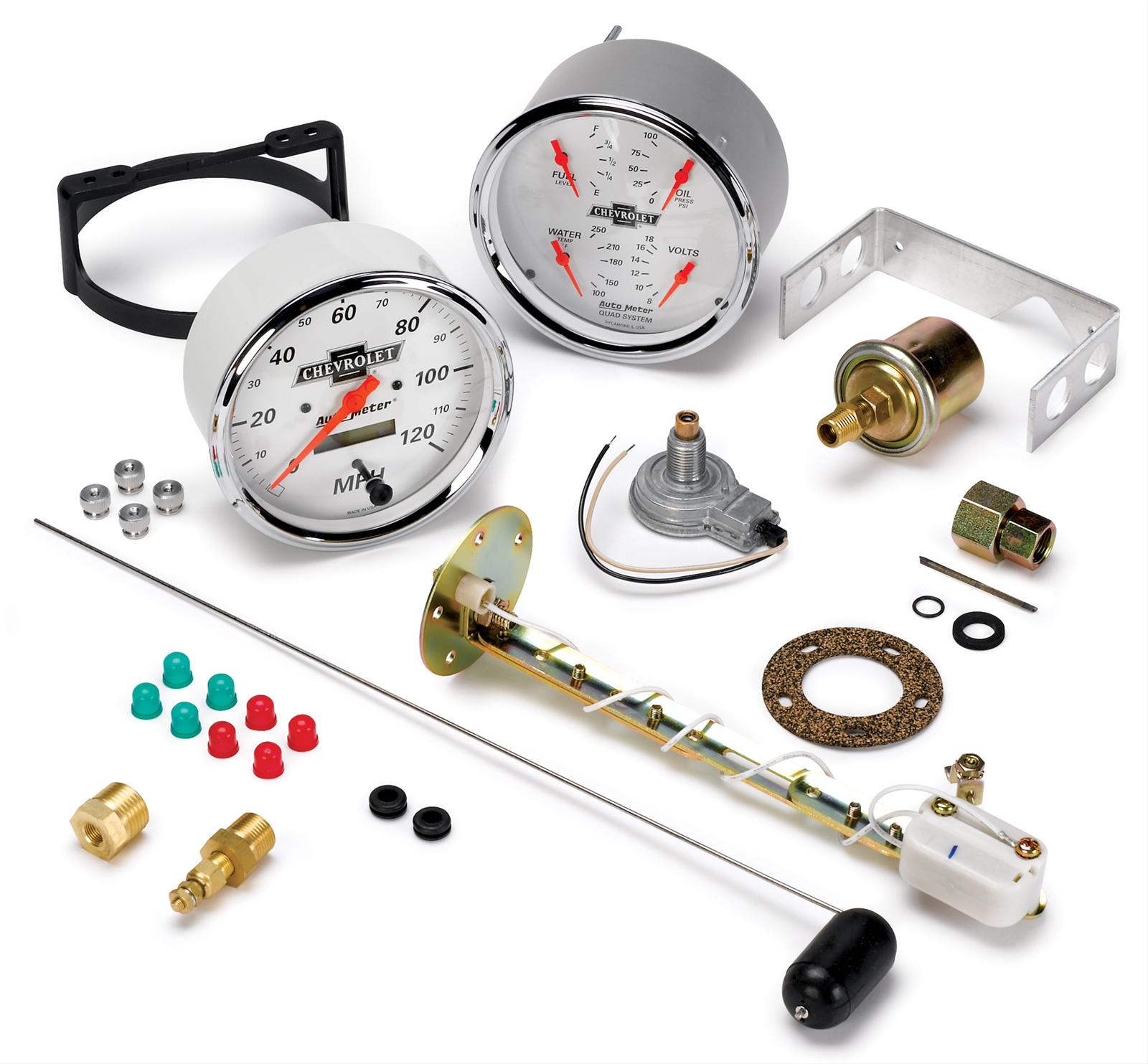AutoMeter 130300408 AutoMeter Chevy Vintage Analog Gauge Kits Summit
