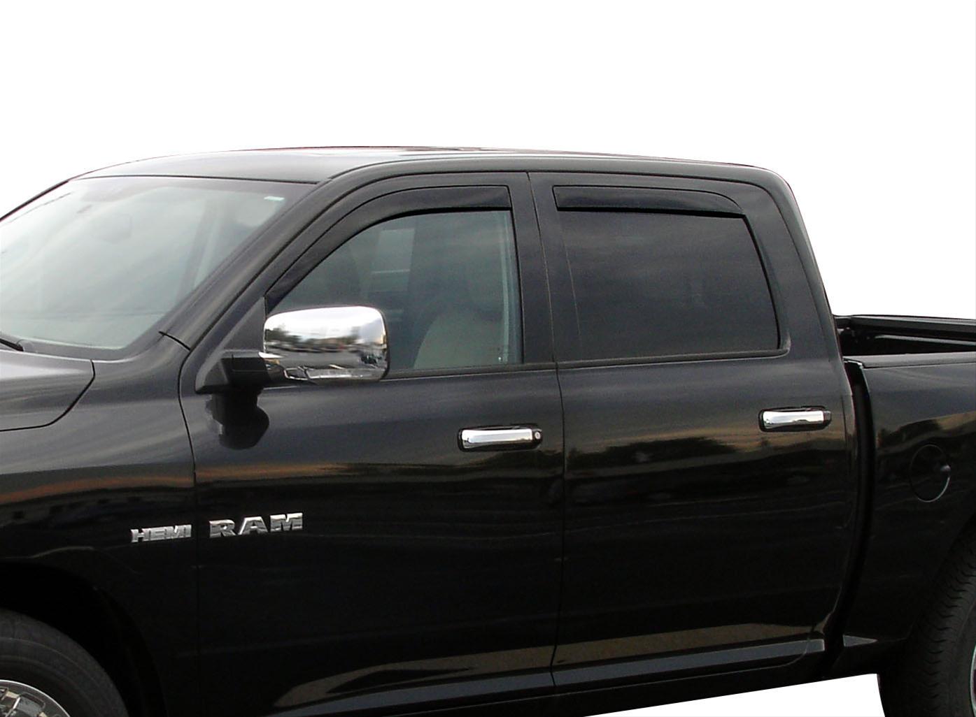 Husky Liners 09-18 Dodge RAM 1500 Quad Cab In-Channel Mount Ventvisor Low Profile (4pc) - Smoke thumbnail 6
