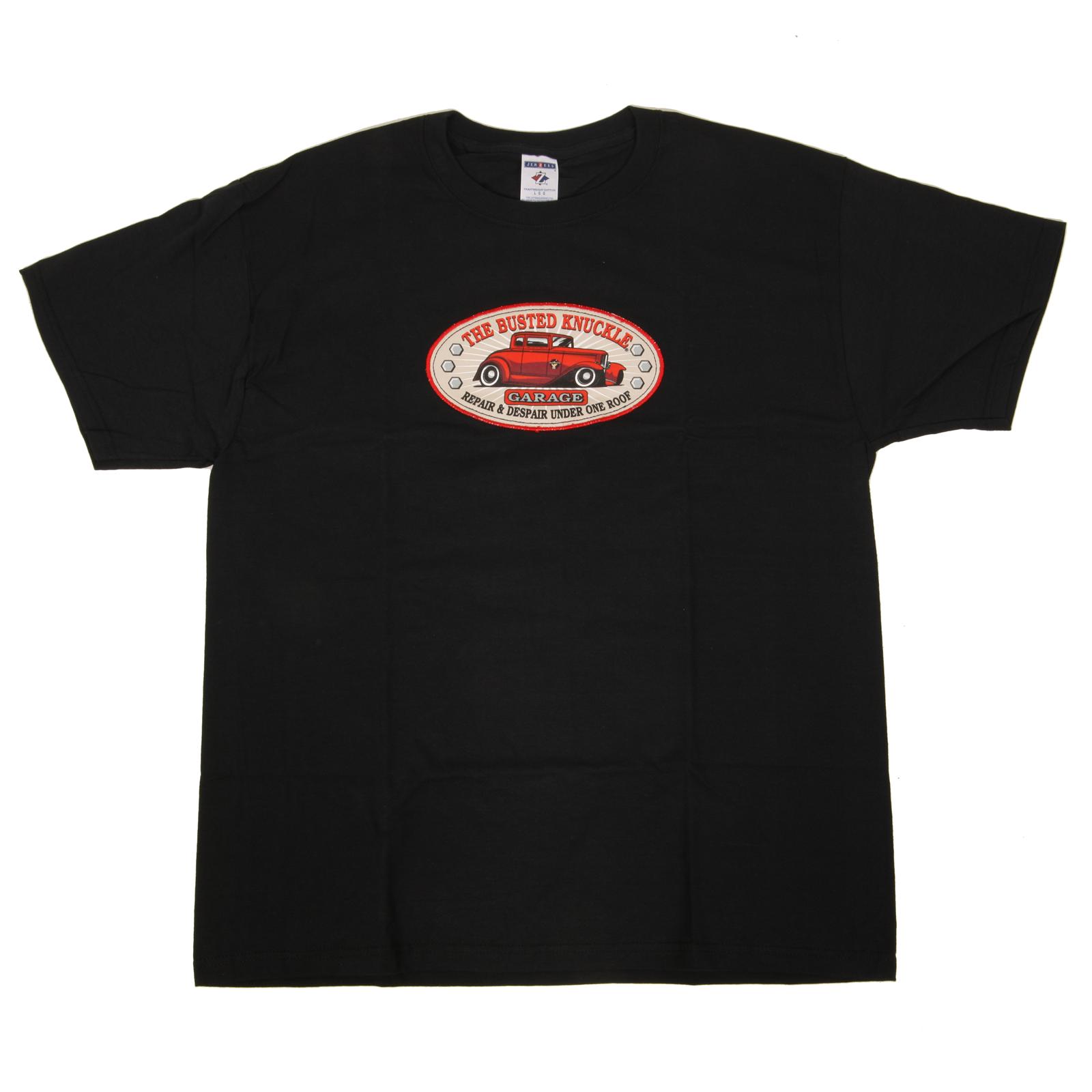 Busted Knuckle T-Shirt Cotton Black Busted Knuckle Garage Logo 3XL ...