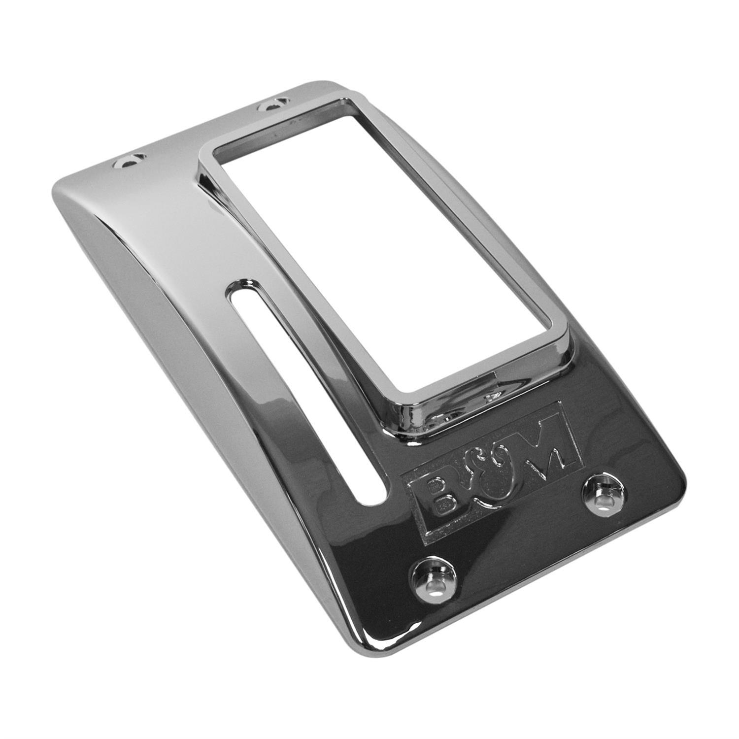 B&M Automatic Transmission Shifter Cover Top Plates 80671 Cover, Plastic, Chrome, Quicksilver, Each thumbnail 2