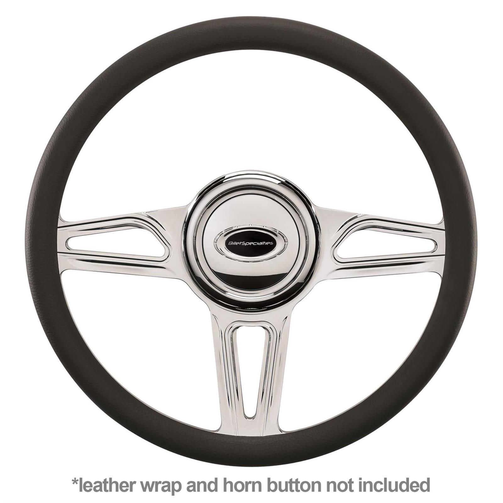 Billet Specialties Horn Button Racing Steering Wheel Plain Black