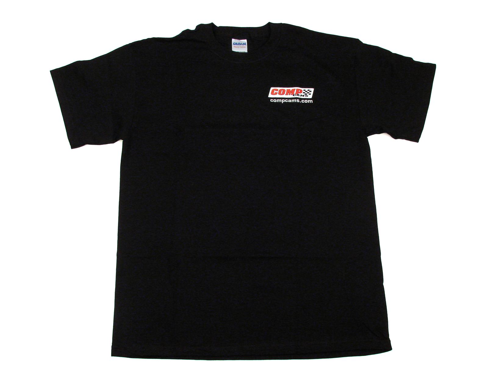 COMP Cams T-Shirts C1020-XL T-Shirt, Cotton, Black, Comp Logo, Men's X-Large, Each