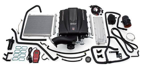 Edelbrock E-Force GM Truck and SUV Stage 1 Street Legal Supercharger Kits 1567 Supercharger, E-Force, Eaton Gen VI, Serpentine, Black, Cadillac, Chevy, GMC, 6.2L LS, Automatic, Kit thumbnail 2