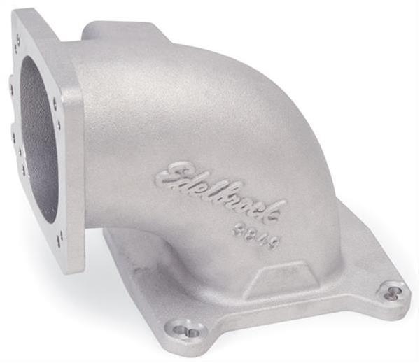 Edelbrock High Flow Intake Elbow 95mm Throttle Body to Square-Bore Flange As-Cast Finish thumbnail 3
