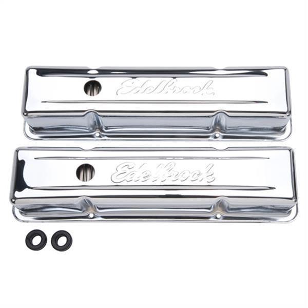 Edelbrock 4649 Edelbrock Signature Series Chrome Valve Covers